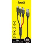 BUDI - DC203A8-GRY USB 3-IN-1 CABLE