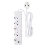 4Way  Multi Socket Extension  Geepas Ges4087